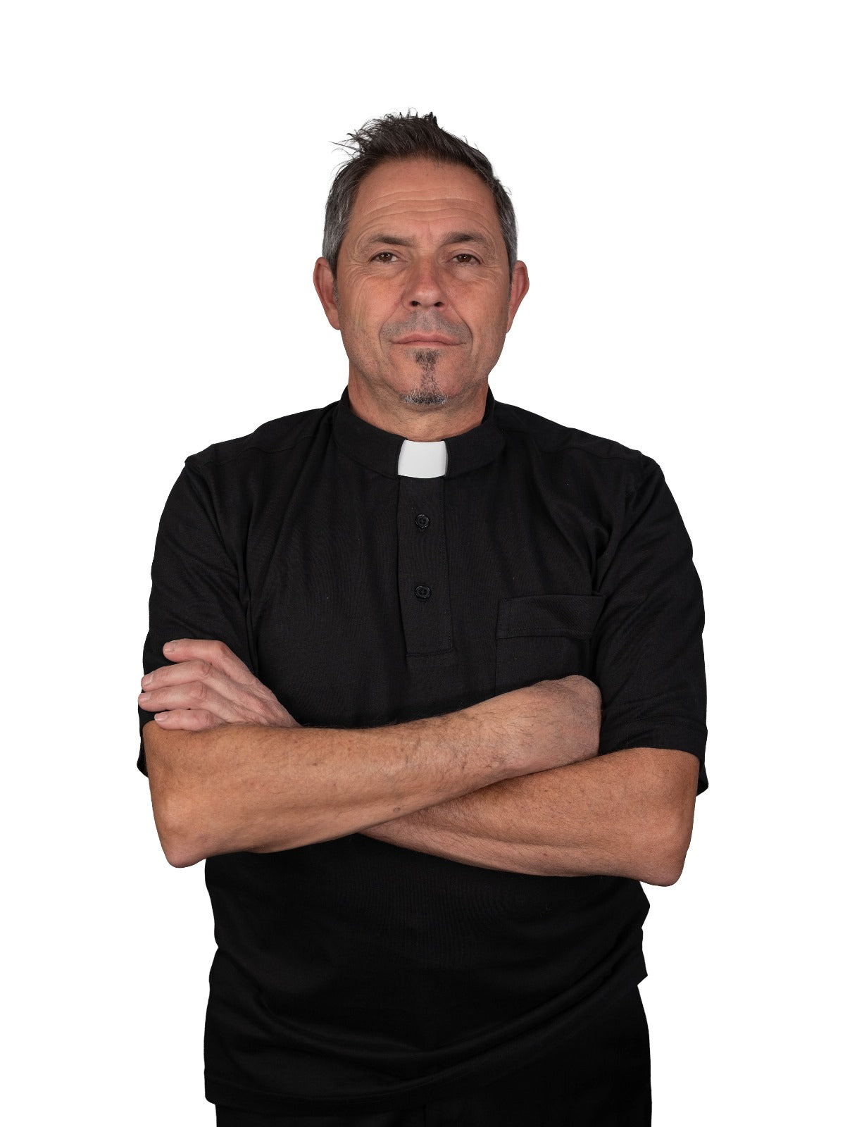 POLO  CLERGY MEZZA MANICA 100% COTONE  MERCERIZZATO  COLORE NERO