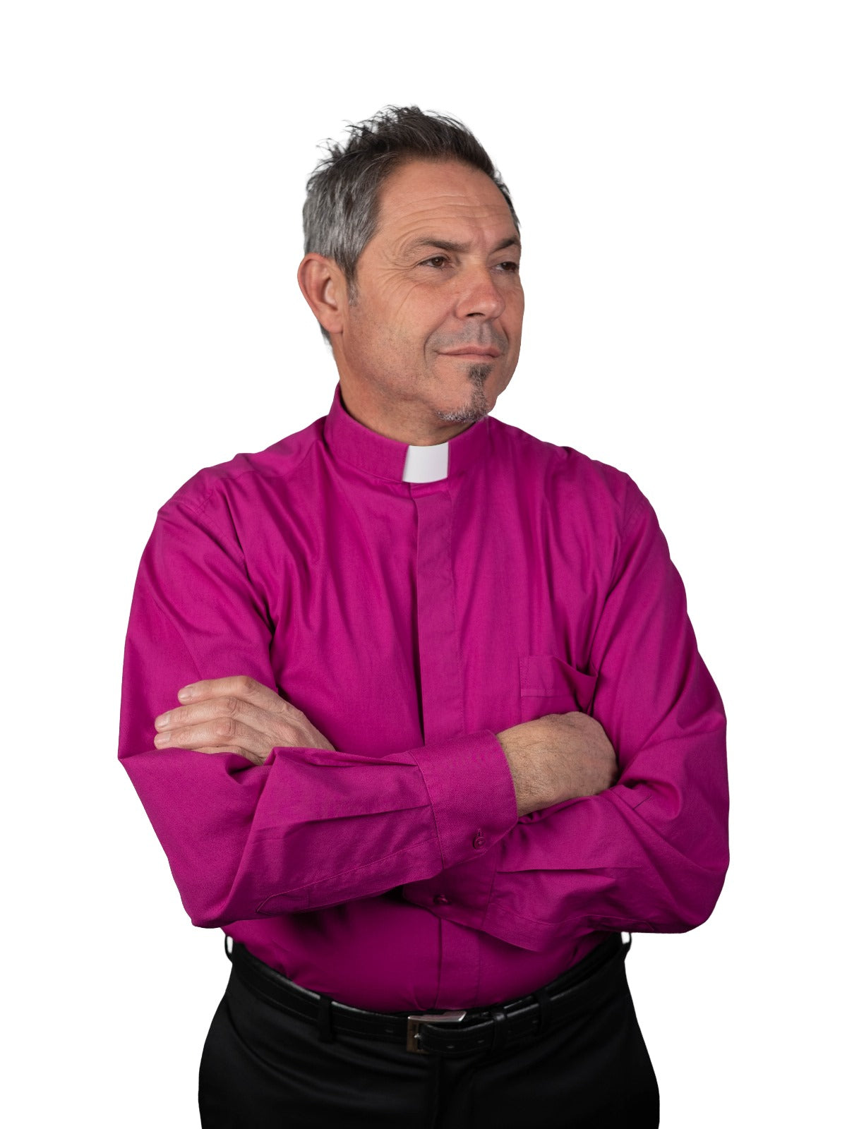 ART 101  Camicia Clergy manica lunga  100%Cotone  Popeline  COLORE PAONAZZO