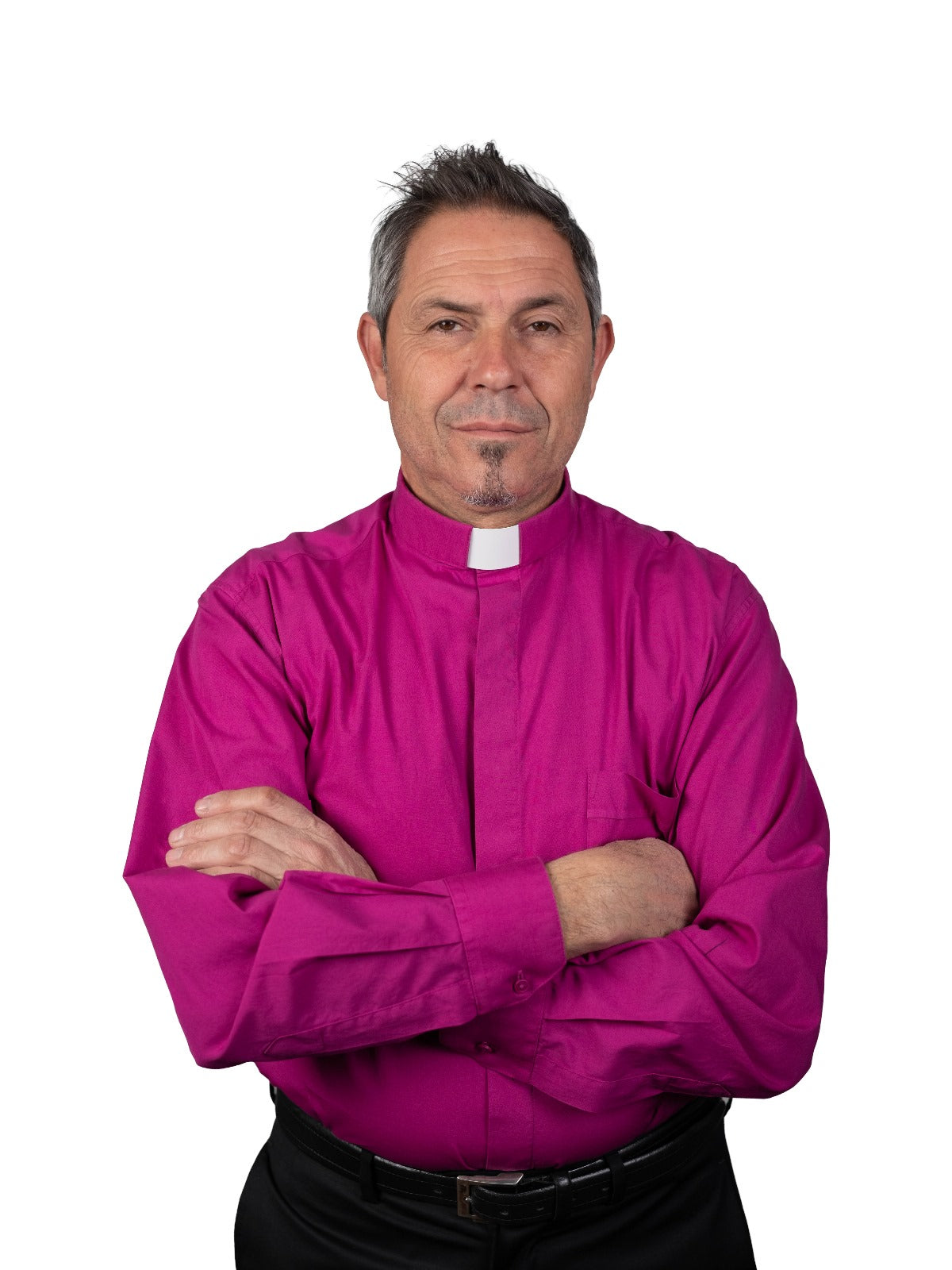 ART 101  Camicia Clergy manica lunga  100%Cotone  Popeline  COLORE PAONAZZO